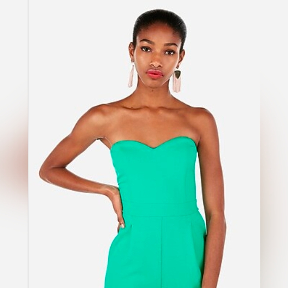 Express Strapless Sweetheart Jumpsuit - Size 6 - Picture 2 of 12